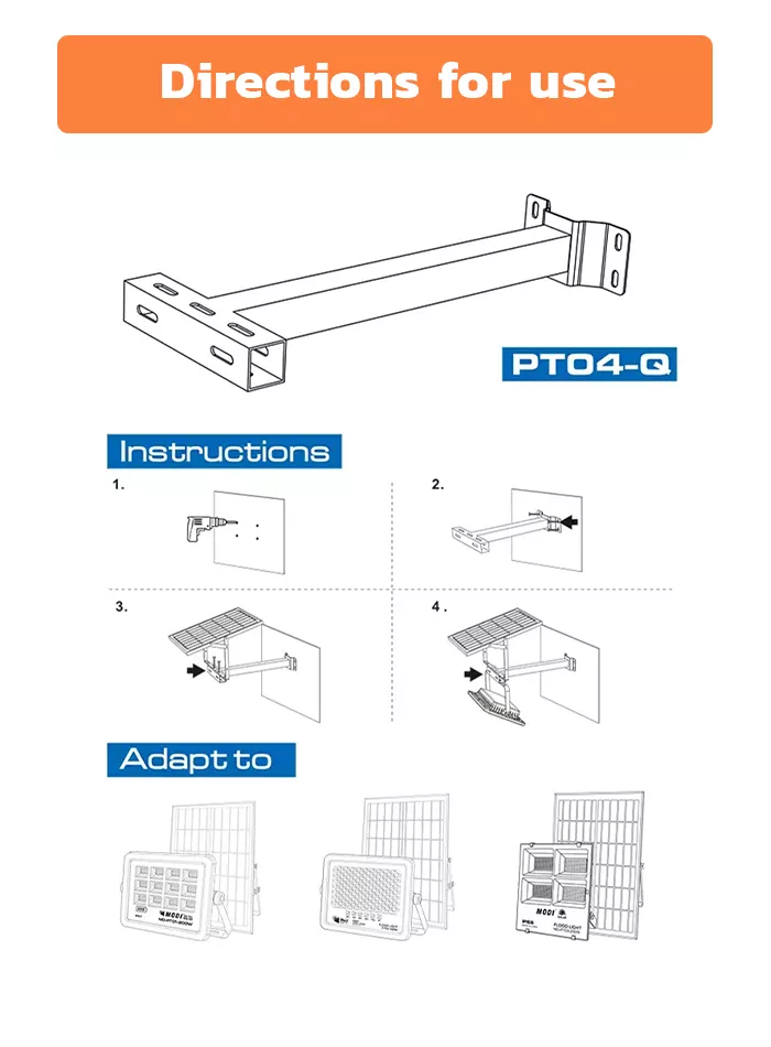 Picture of Solar Flood Light Wall Mounting Bracket 50CM