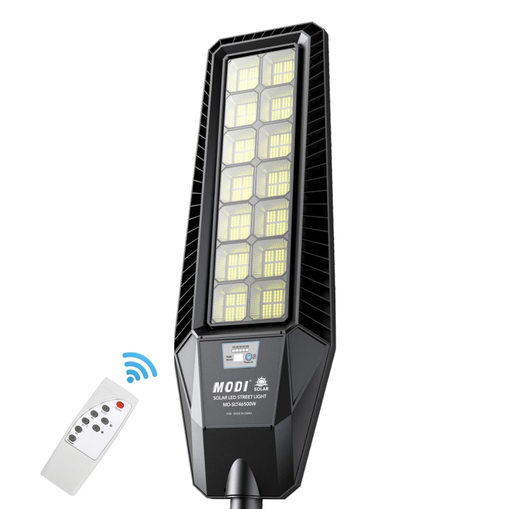 MODI solar LED street light with radar motion sensor and remote control