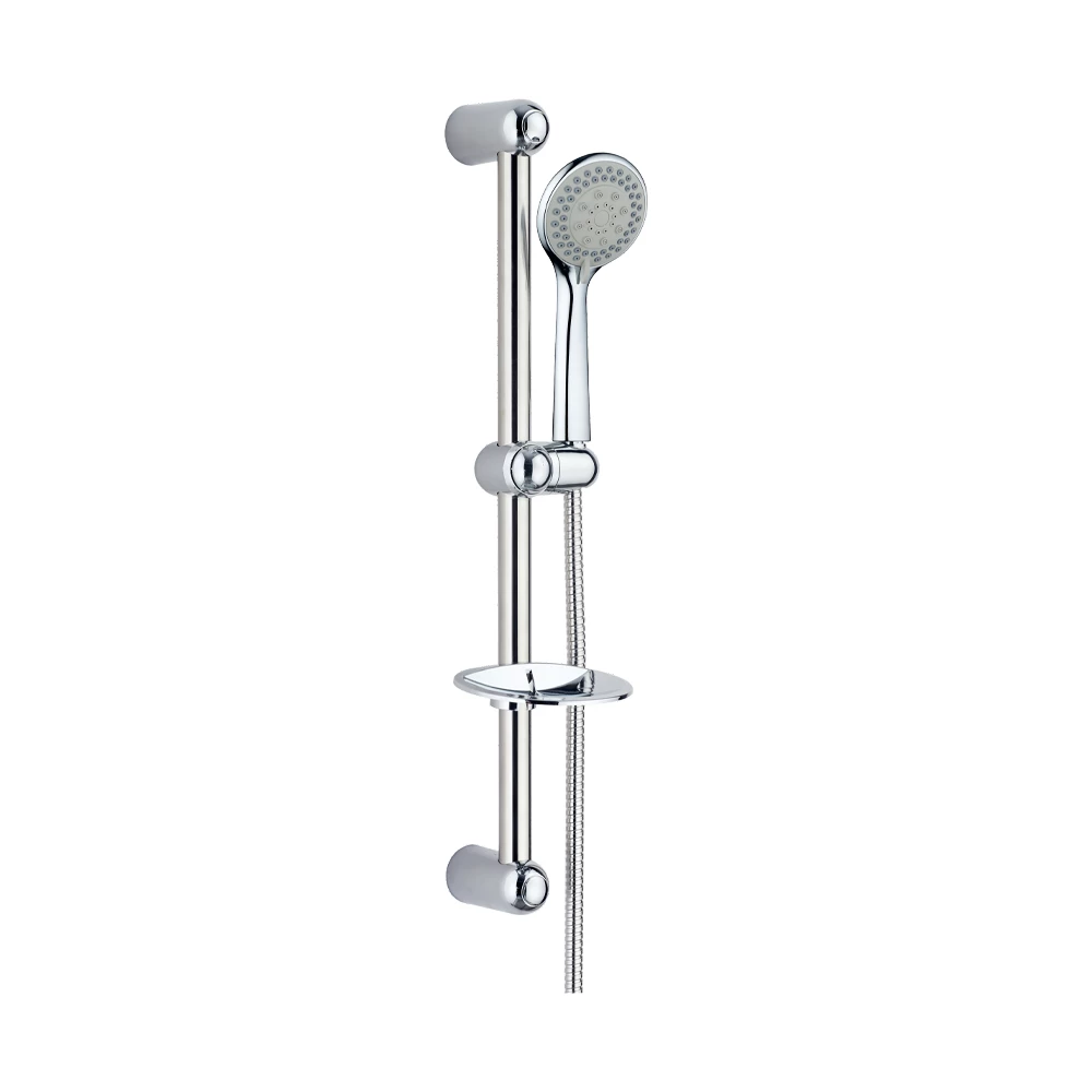 Picture of Adjustable Hand Shower Set with Sliding Rail | 5-Function Chrome Shower Head & Hose Kit