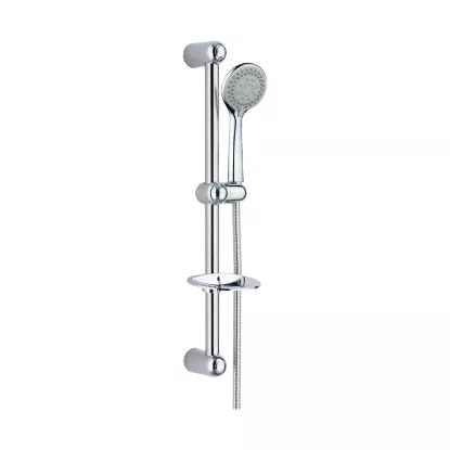 Picture of Adjustable Hand Shower Set with Sliding Rail | 5-Function Chrome Shower Head & Hose Kit