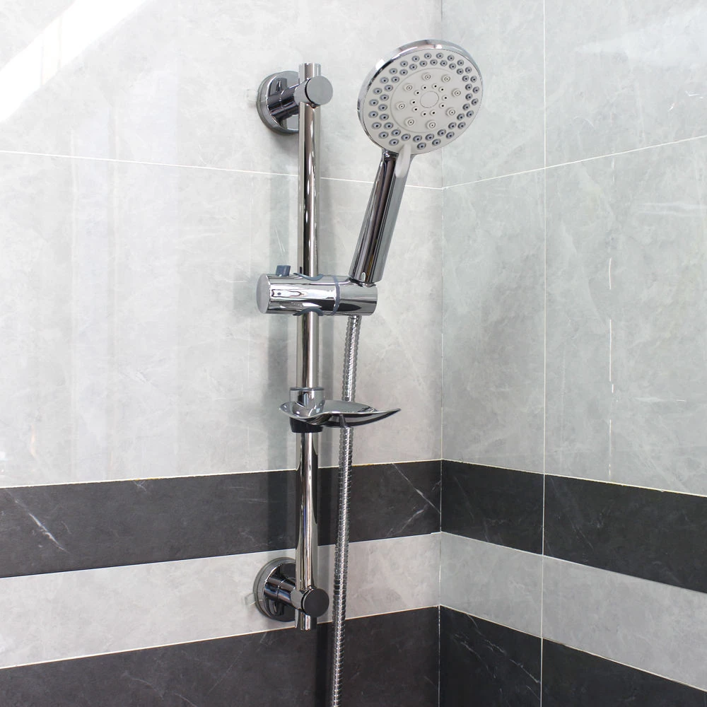 Picture of Adjustable Hand Shower Set with Sliding Rail | 5-Function Chrome Shower Head & Hose Kit