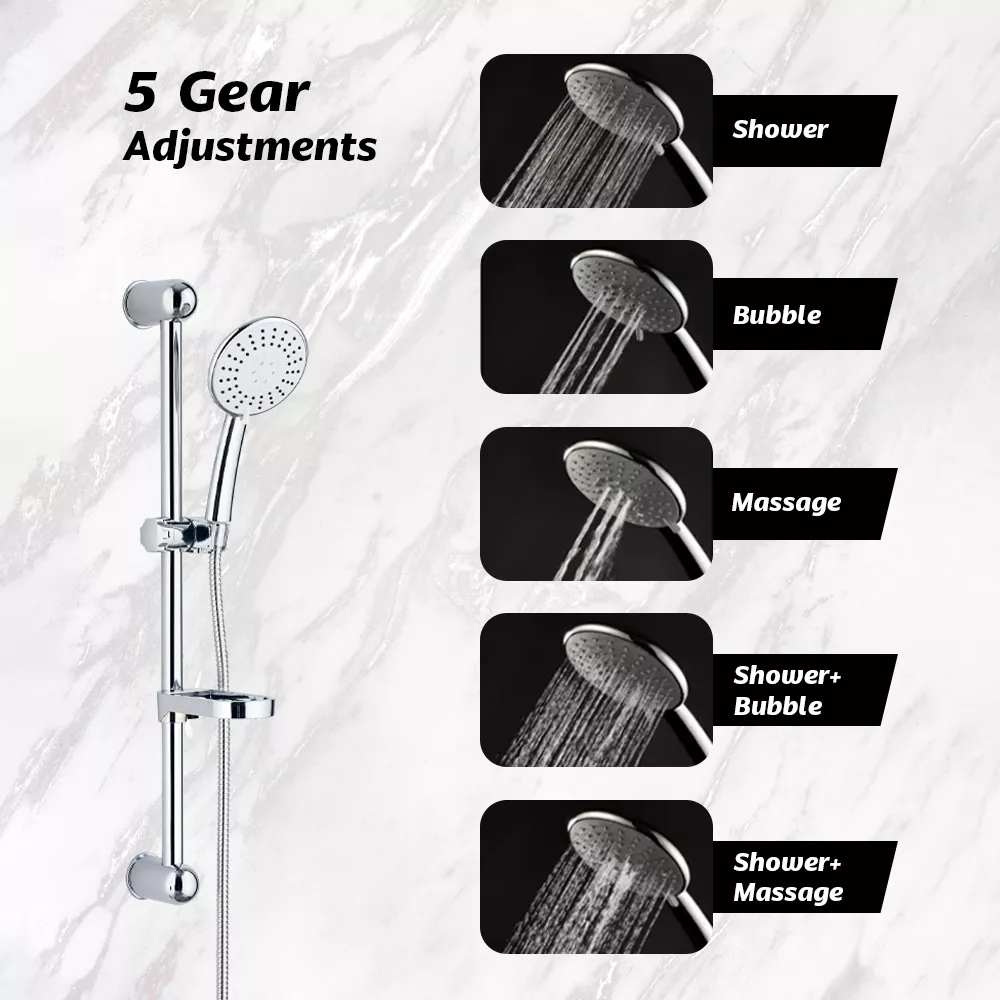 Picture of 5-Function Adjustable Shower Head Set with Sliding Bar