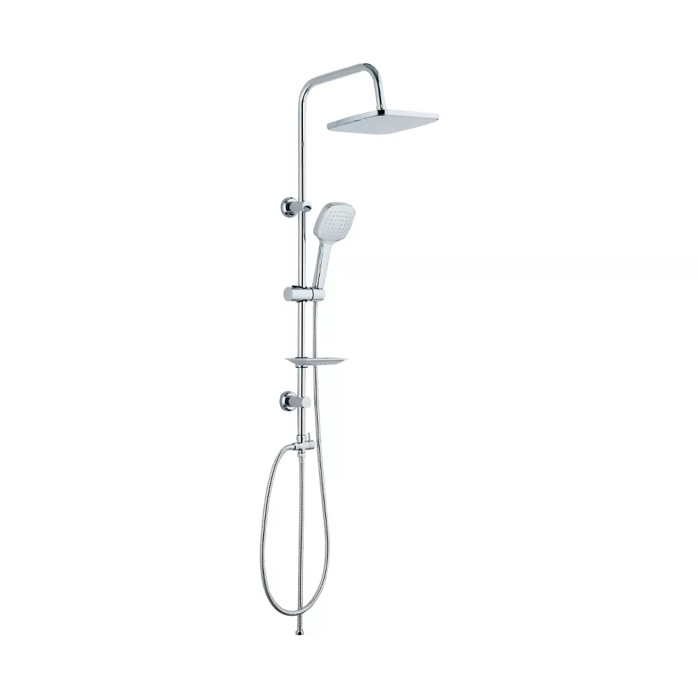 Picture of Square Rain Shower Set with Hand Shower – Adjustable Rainfall Shower System