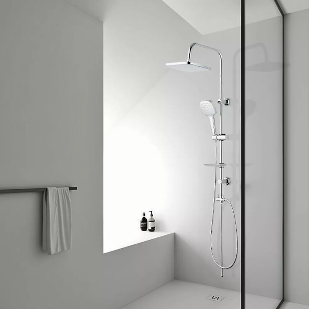 Picture of Square Rain Shower Set with Hand Shower – Adjustable Rainfall Shower System