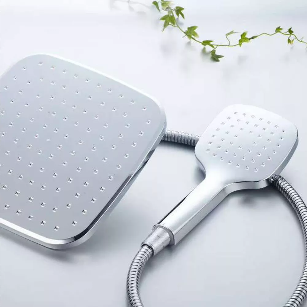 Picture of Square Rain Shower Set with Hand Shower – Adjustable Rainfall Shower System