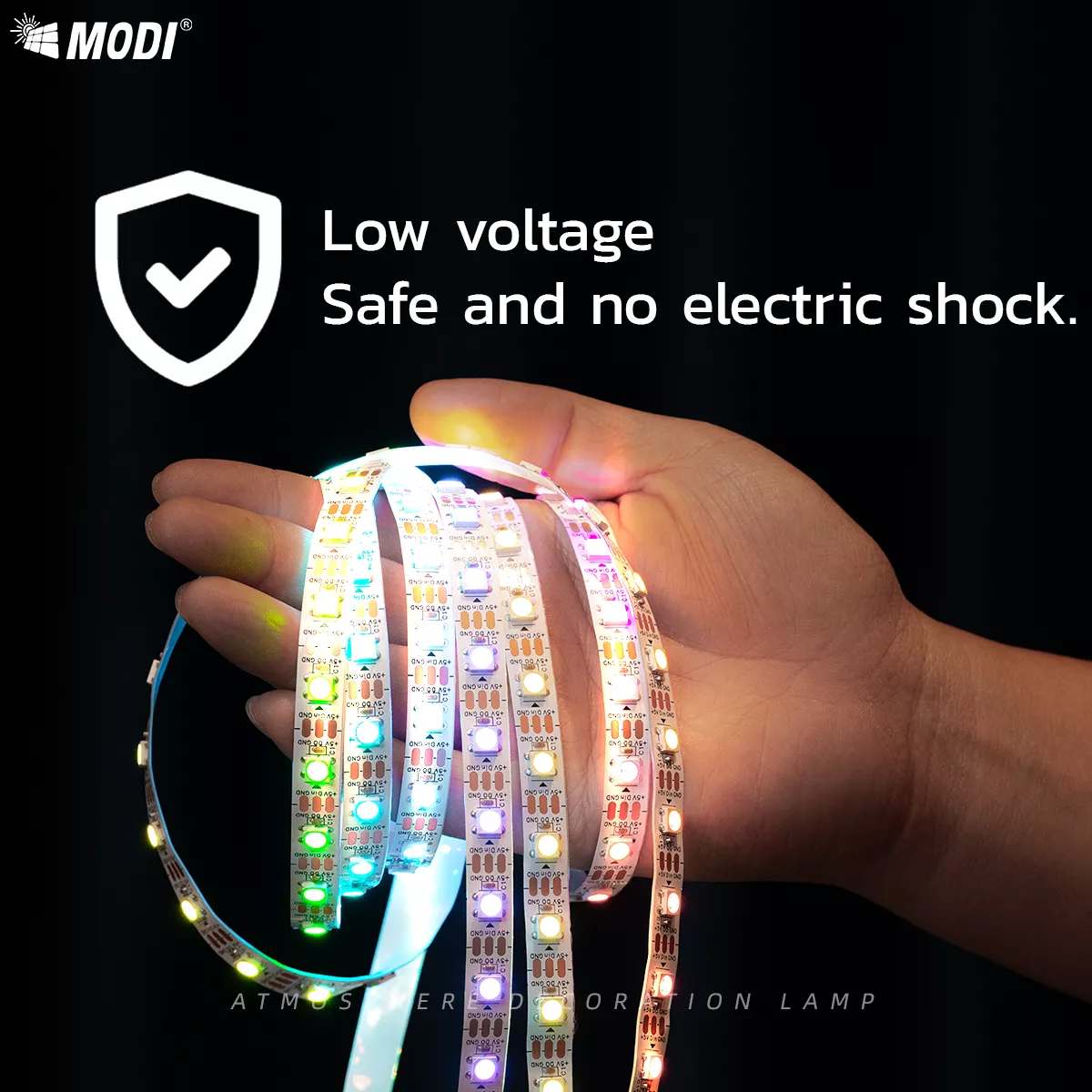 Picture of 24V RGB LED Strip Light 10M - Multi-Color Changing LED Strip with Remote