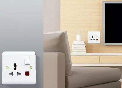 Picture of 1 Gang Switched Multi-Function Socket with Neon