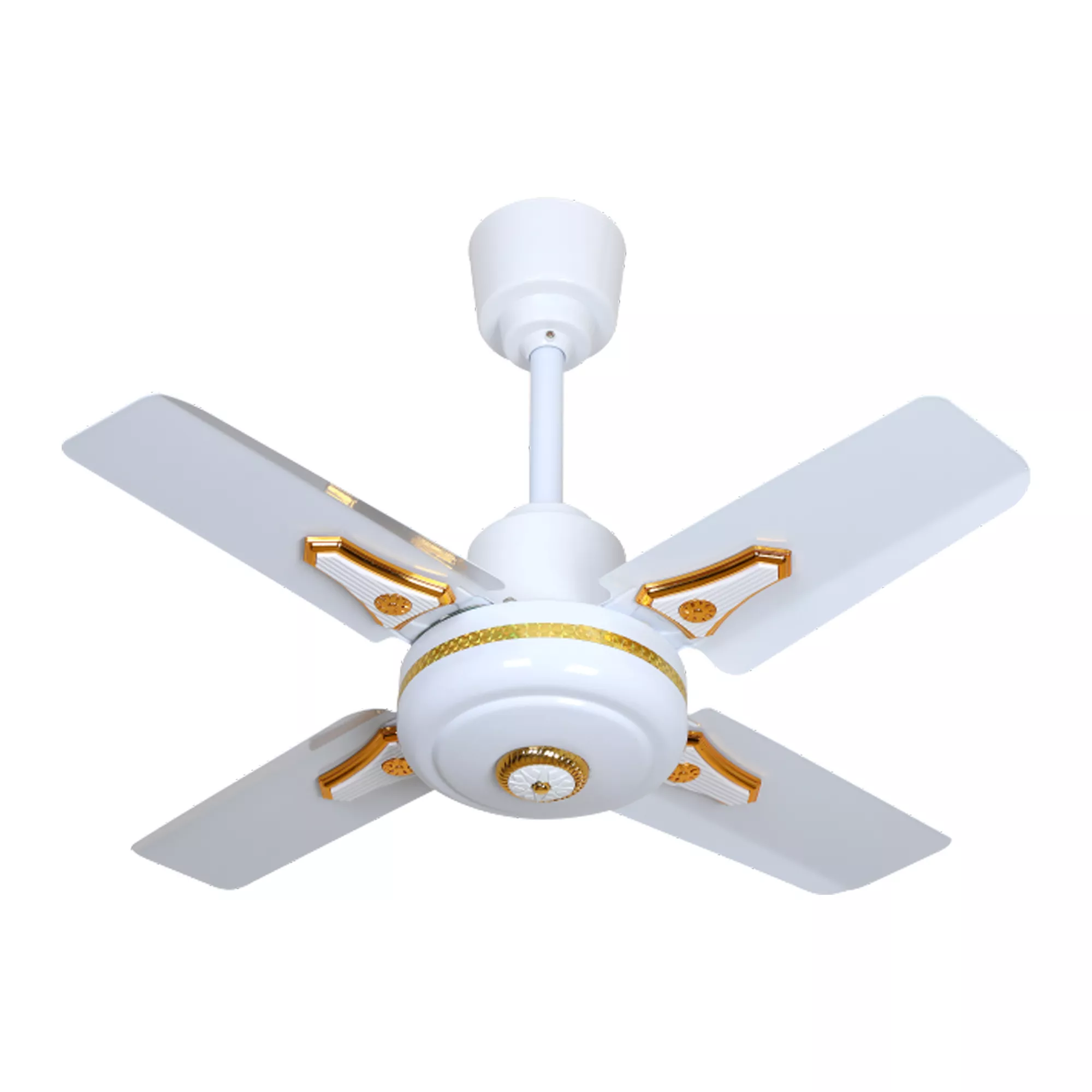 Picture of 24 Inch Ceiling Fan – 4 Blade Silent Motor | Gold Decor | High-Speed Copper Winding Fan