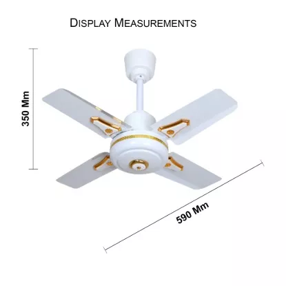 Picture of 24 Inch Ceiling Fan – 4 Blade Silent Motor | Gold Decor | High-Speed Copper Winding Fan