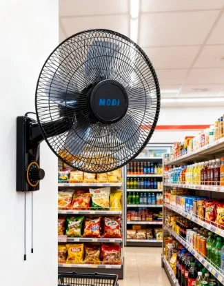 Picture of 5 blade wall fan, quiet wall fan, 16 inch wall fan, 3-speed wall fan, soft wind fan, MODI wall fan