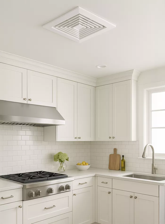 Picture of Square Ceiling Exhaust Fan 6-Inch – Silent Bathroom & Kitchen Ventilation Fan