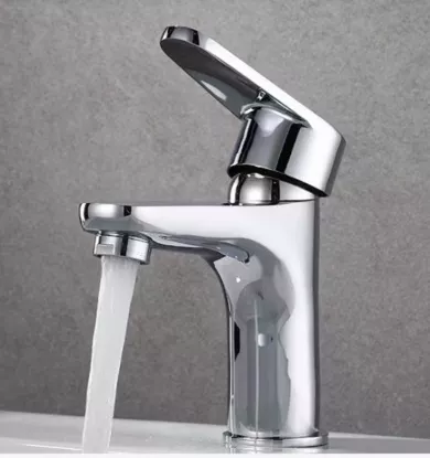 Picture of Modern Chrome Basin Mixer Tap – Single Handle Bathroom Sink Faucet