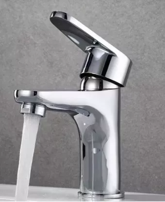 Picture of Modern Chrome Basin Mixer Tap – Single Handle Bathroom Sink Faucet