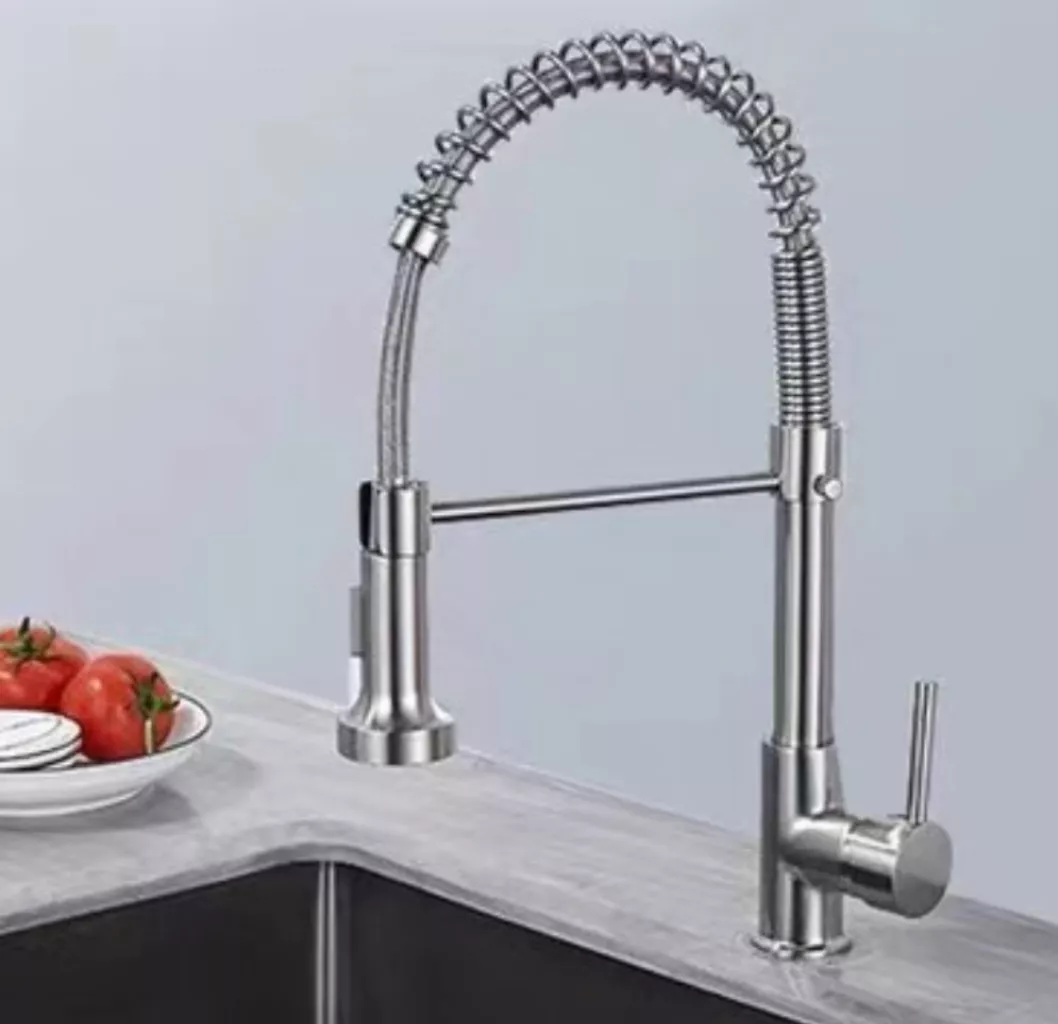 Picture of Commercial Pull-Down Kitchen Faucet – Spring Coil Sink Mixer Tap