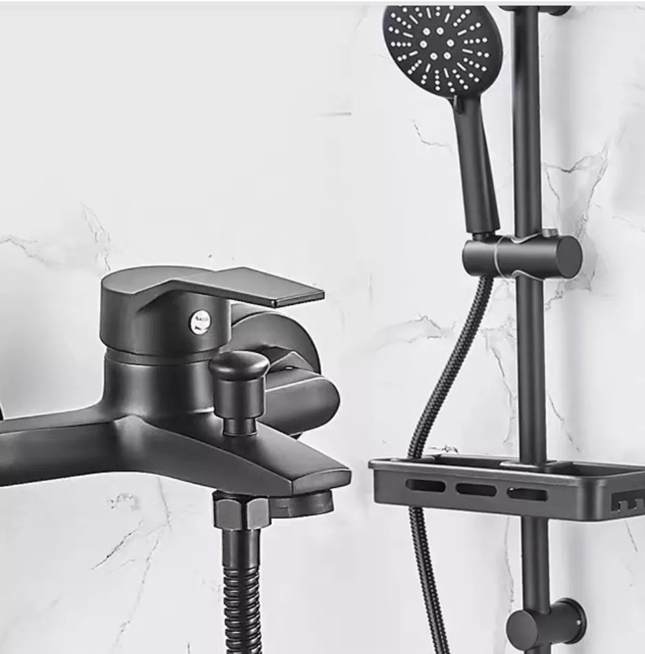 Picture of Matte Black Bath Mixer Faucet – Wall Mounted Tub Mixer Tap