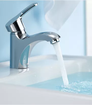 Picture of Chrome Basin Mixer Faucet – Single Handle Hot & Cold Bathroom Tap