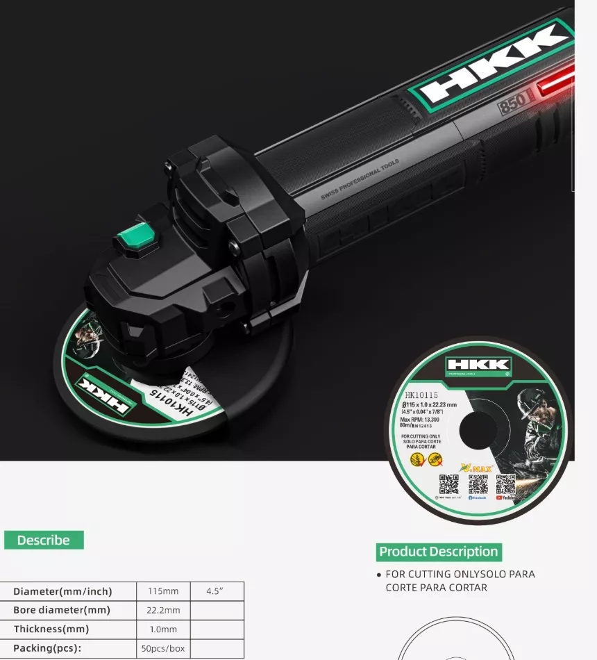 Picture of 4.5 Inch Metal Cutting Disc – 115mm Grinding Wheel Blade (22.2mm Bore)”