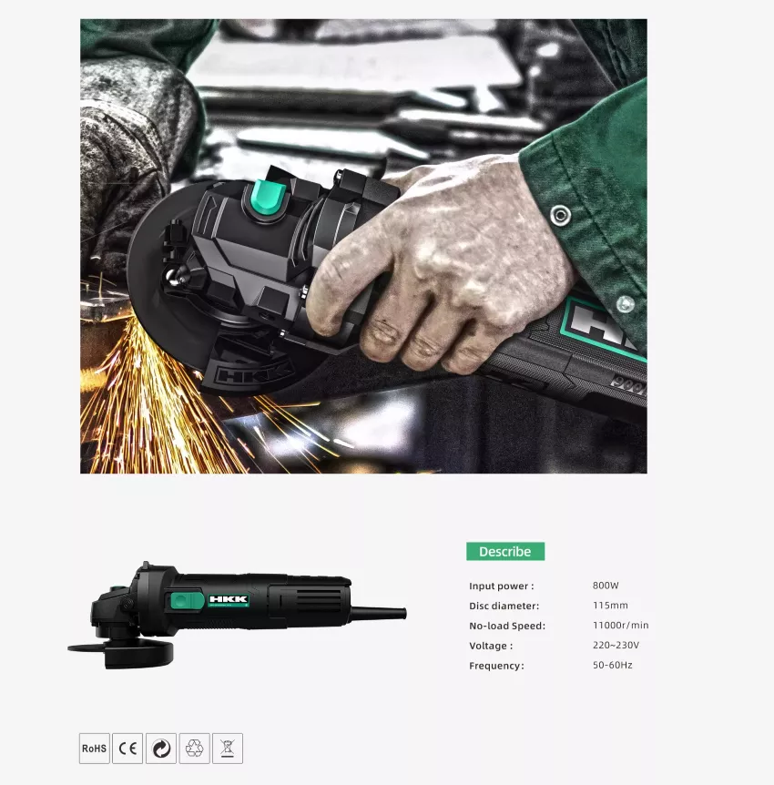 Picture of 800W 4.5 Inch Angle Grinder – 115mm Metal Cutting & Grinding Machine”