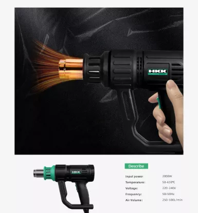 Picture of 2000W Electric Heat Gun – Adjustable Temperature 50–650°C Hot Air Blower for DIY & Industrial Use”