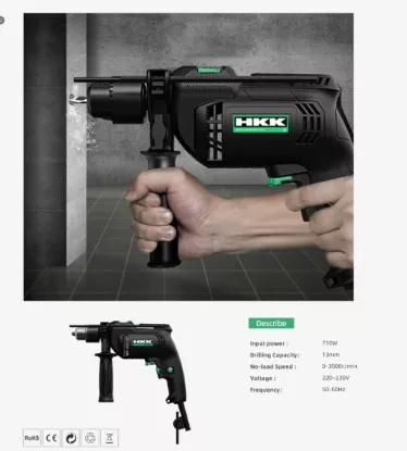 Picture of 710W Electric Impact Drill – 13mm Hammer Drill for Concrete, Wood & Metal”