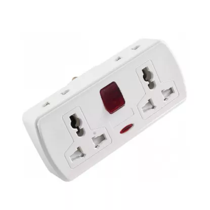 Picture of 3-Gang Multi Plug Wall Socket with Individual Switches | Universal Wall Outlet 13A 250V | Fireproof ABS Panel – UK Standard