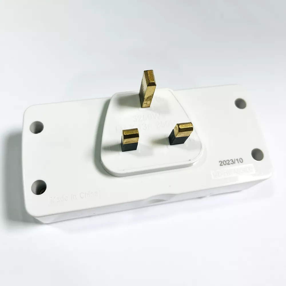 Picture of 3-Gang Multi Plug Wall Socket with Individual Switches | Universal Wall Outlet 13A 250V | Fireproof ABS Panel – UK Standard