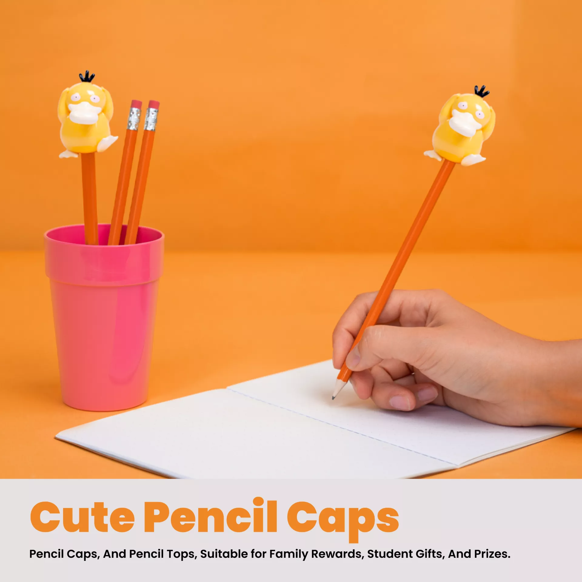 Picture of Pokémon Psyduck Stamp Toy | Cute Cartoon Pencil Topper Eraser Stamp | Kids Stationery Gift & Desk Decoration
