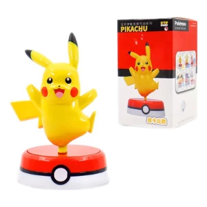 Picture of Pokémon Pikachu 360° Rotating Figurine Toy | Cute Desk Decor Collectible | Anime Character Display Toy for Kids & Fans