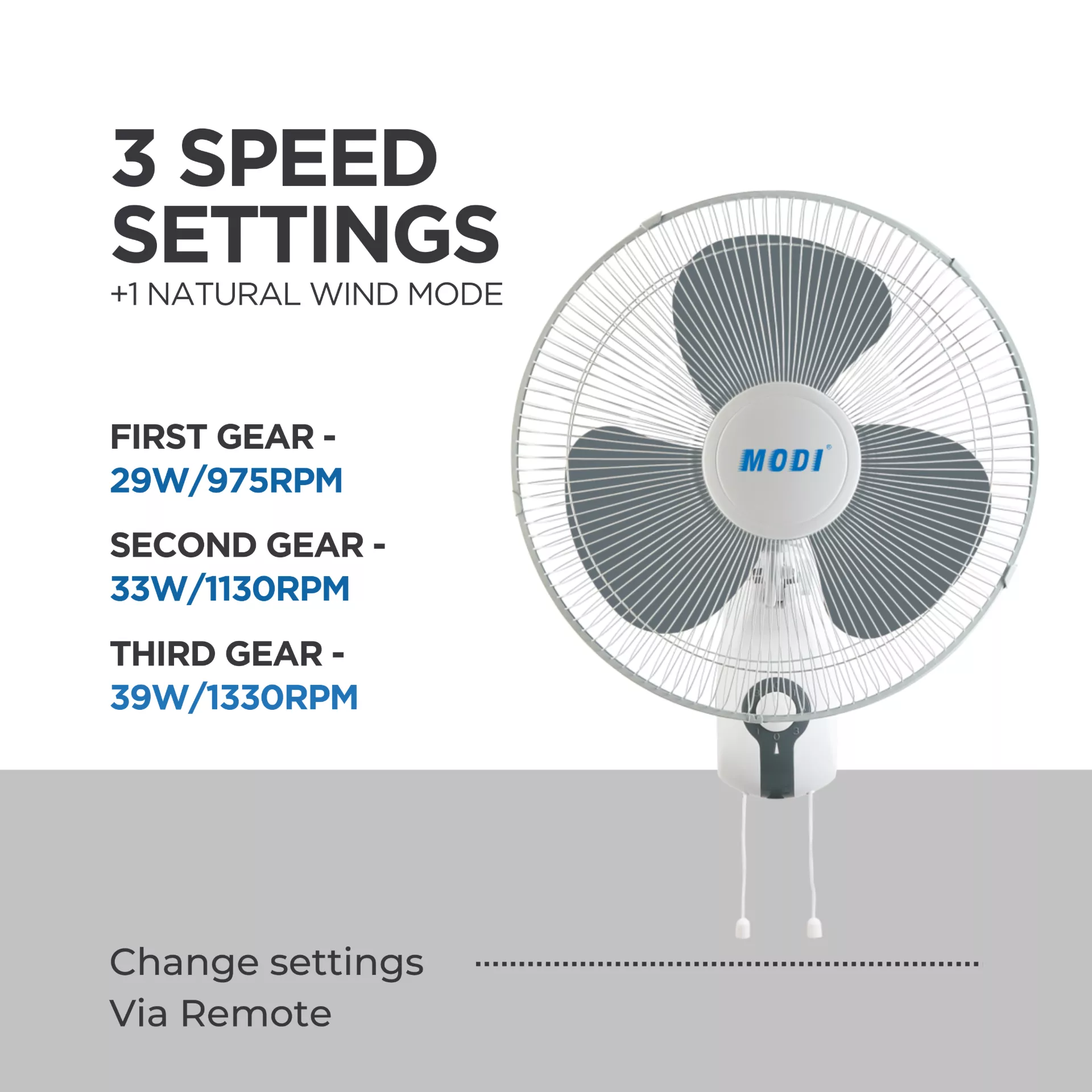 Picture of 3 speed fan, powerful motor fan
