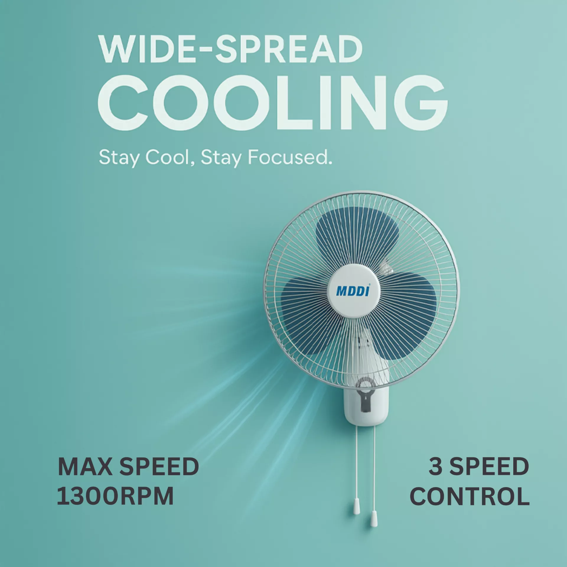 Picture of 3 speed fan, powerful motor fan