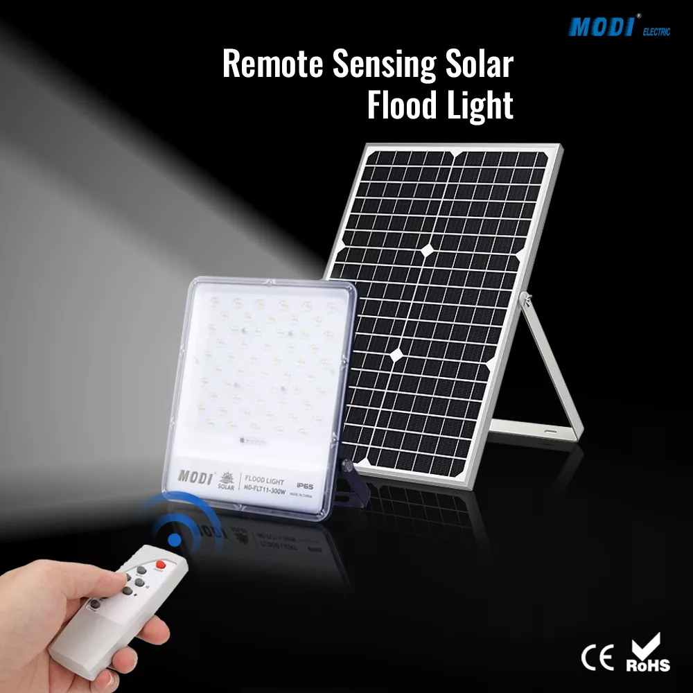 500W Solar Flood Light with LED panel and stand