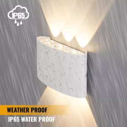 Picture of Modern LED Up & Down Wall Light – IP65 Waterproof Indoor & Outdoor Wall Sconce, Warm White Decorative Lighting