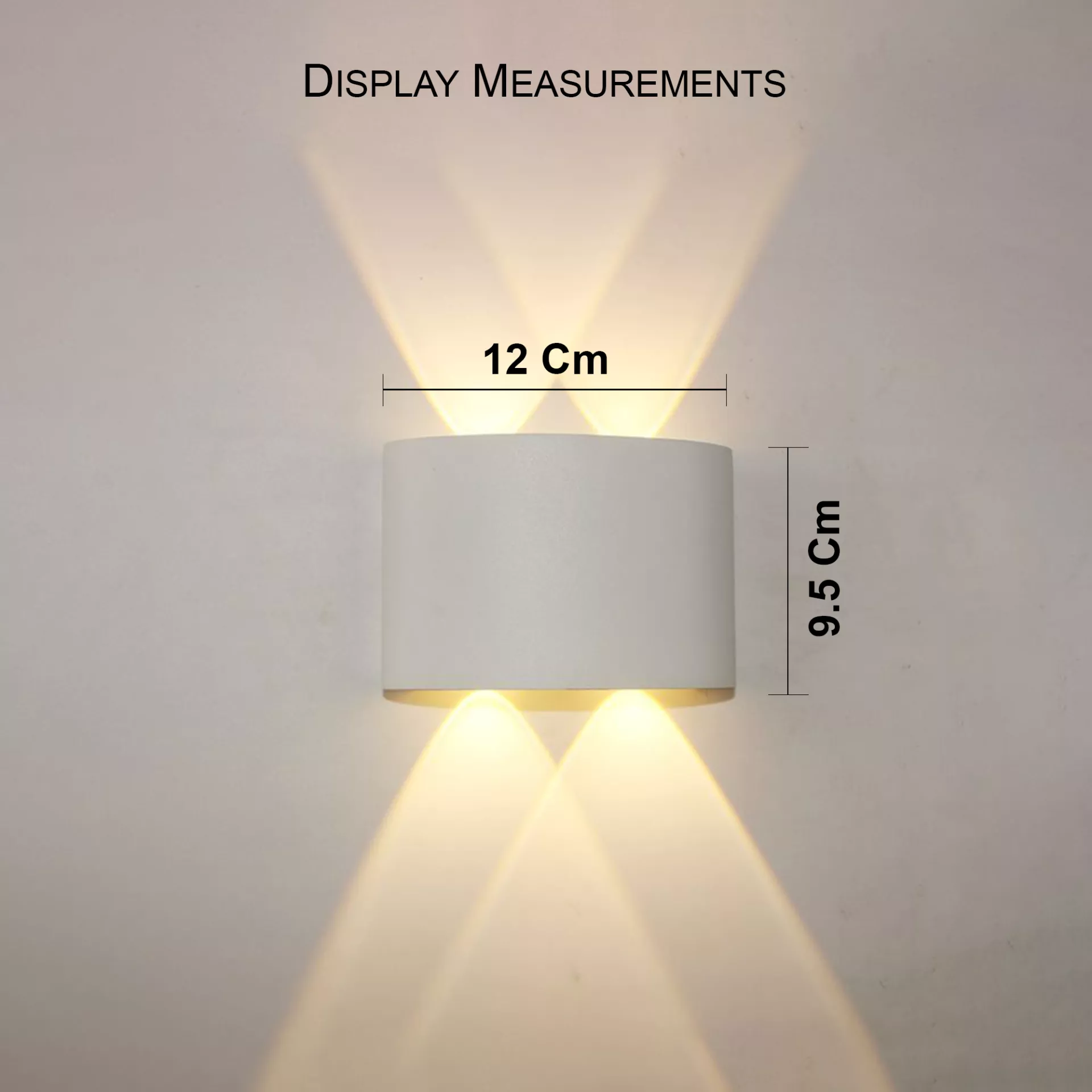 IP65 waterproof outdoor LED wall light in white color with up and down lighting effect in rainy weather