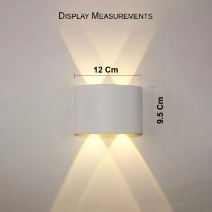 IP65 waterproof outdoor LED wall light in white color with up and down lighting effect in rainy weather
