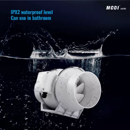 IPX2 waterproof inline exhaust fan suitable for bathroom and humid environments
