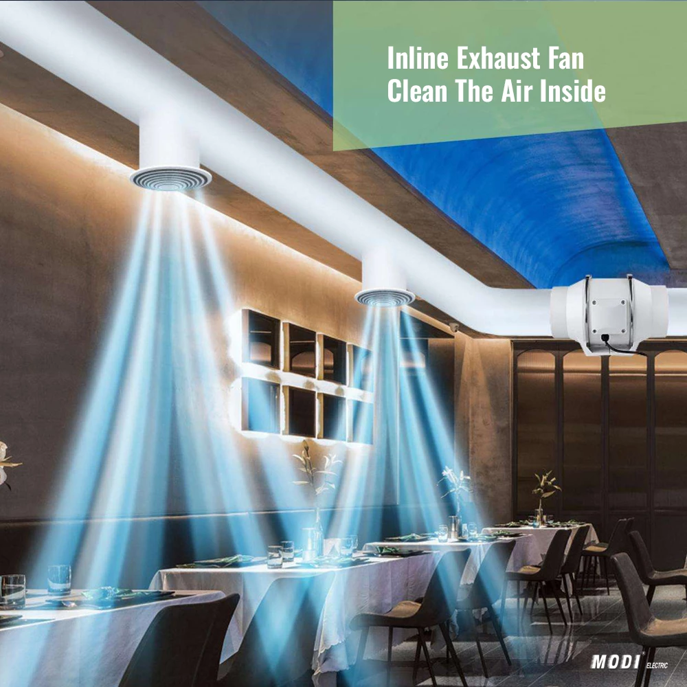 Inline ventilation fan with separated assembly design for easier installation