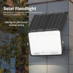 Solar LED Flood Light with Remote Control – Wide Beam Outdoor Security Light, Auto On/Off, Waterproof for Garden, Garage & Warehouse