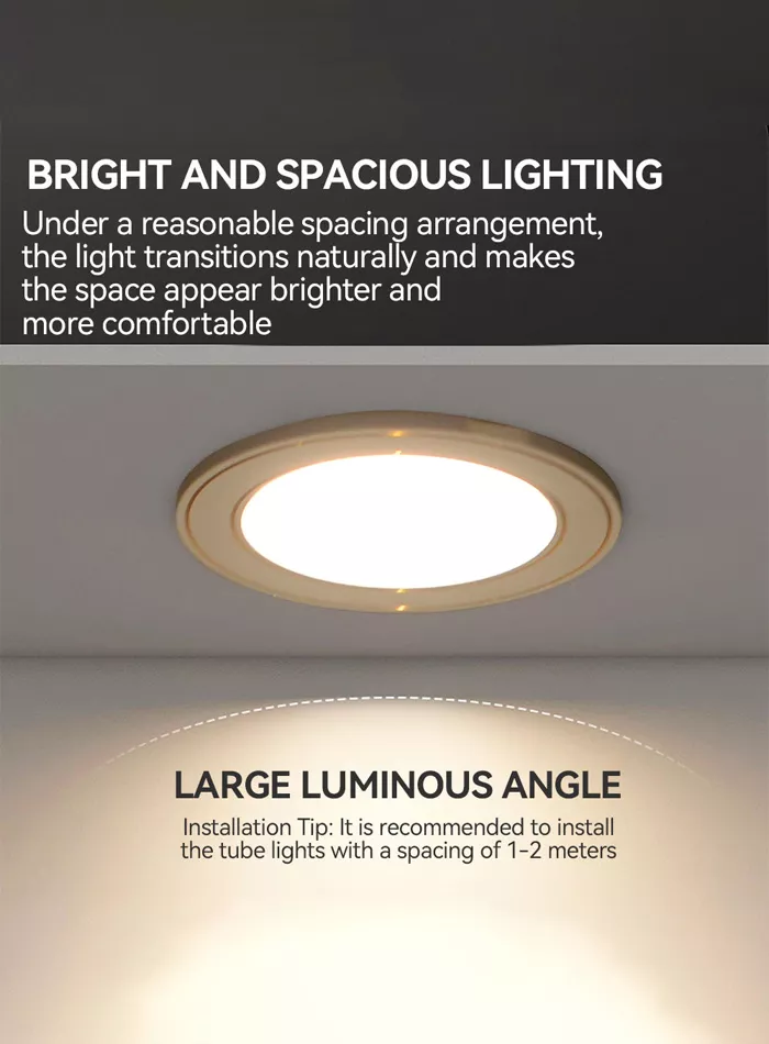 High quality LED downlight with uniform brightness and slim recessed design