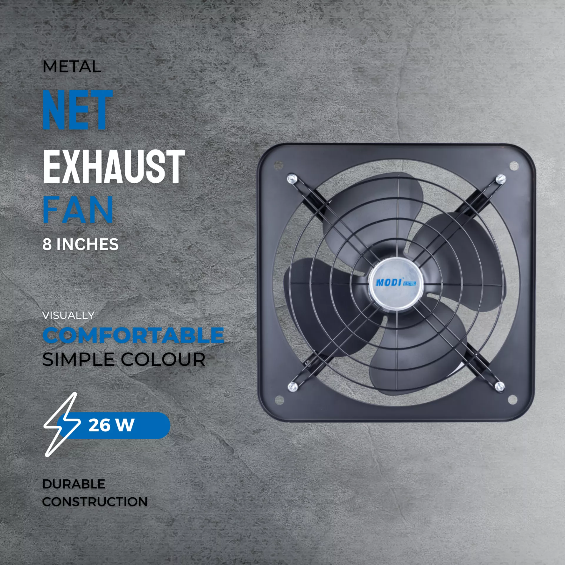 Commercial ventilation fan installed on wall for air circulation