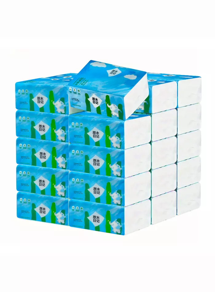 Bulk 28-pack 3-ply soft facial tissues – hygienic and eco-friendly packaging
