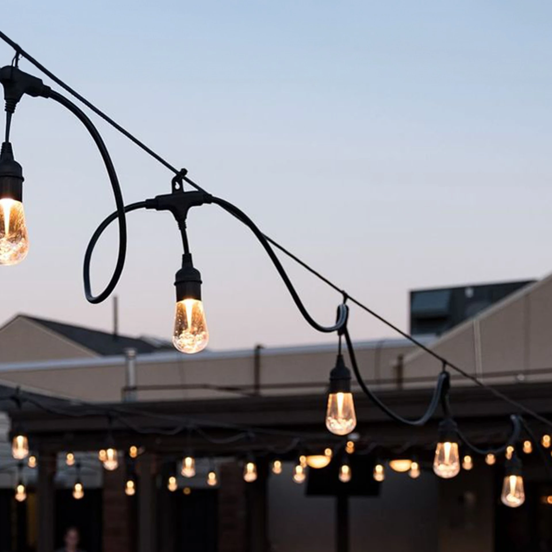e27 festoon string lights patio outdoor evening lighting