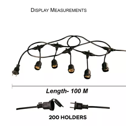 close-up of E27 bulb holder outdoor festoon light