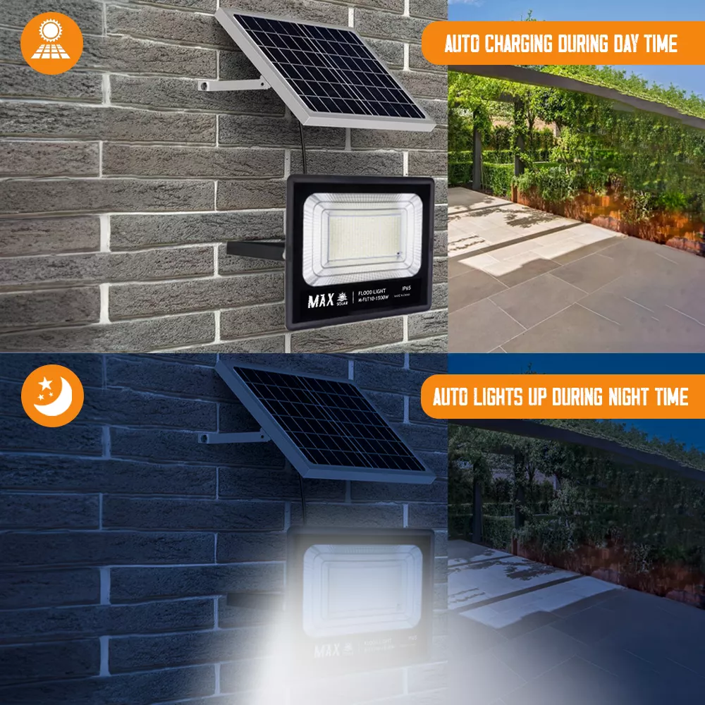 IP65 waterproof solar flood light in rain