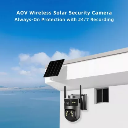 Wireless solar powered outdoor security camera installation