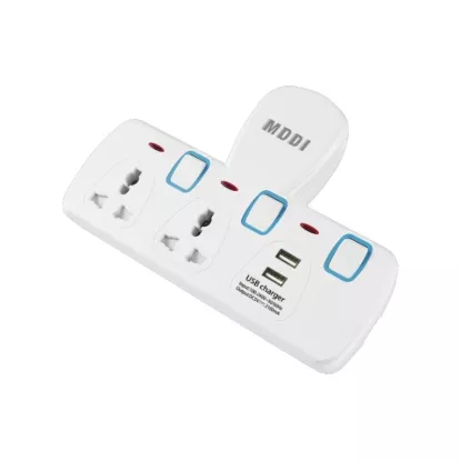 Universal socket power strip with USB and 3 AC outlets - MDDI