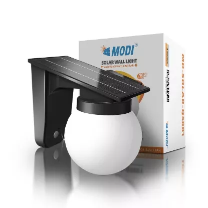 MODI solar light with box packaging – front product view