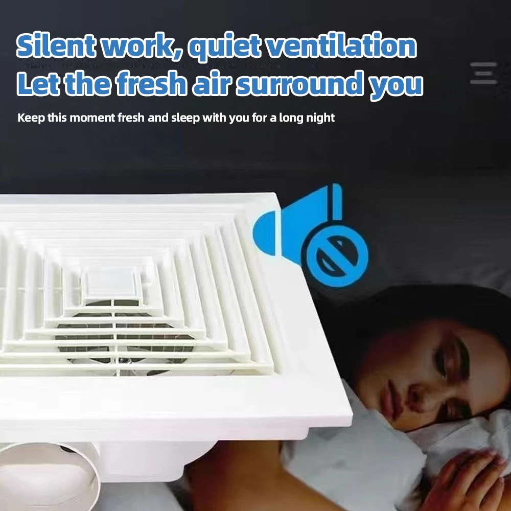 Low noise ceiling exhaust fan for quiet night ventilation