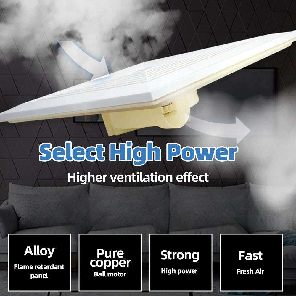 Bathroom exhaust fan removing smoke, odor, and moisture