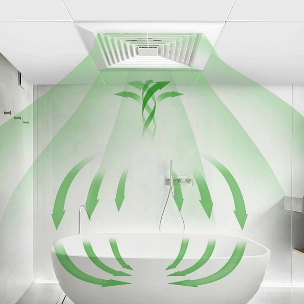 Kitchen and toilet exhaust fan with strong suction airflow