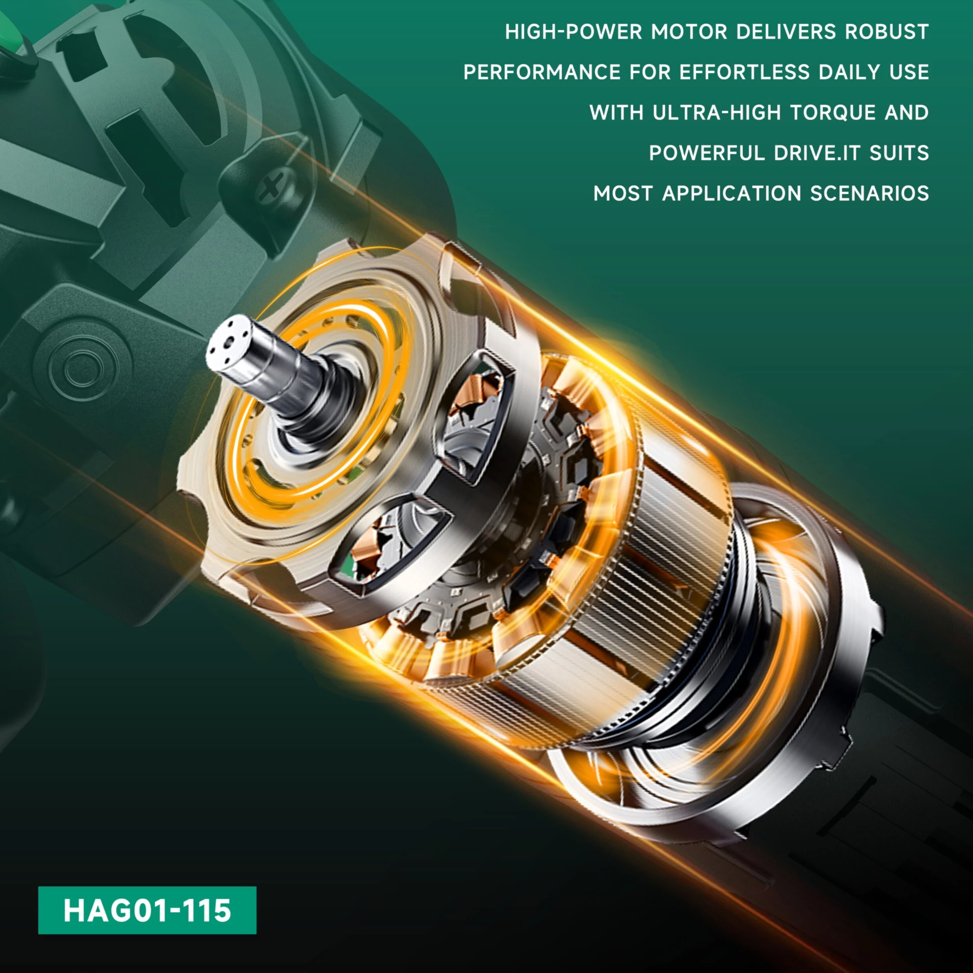 HKK HAG01-115 powerful 800W motor internal structure ultra high torque electric angle grinder for construction and workshop use